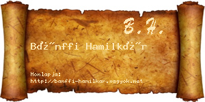 Bánffi Hamilkár névjegykártya